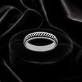 Mens Sterling Silver Pattern Spinner Rotating Ring 925 Hallmarked Sizes W - Z +1
