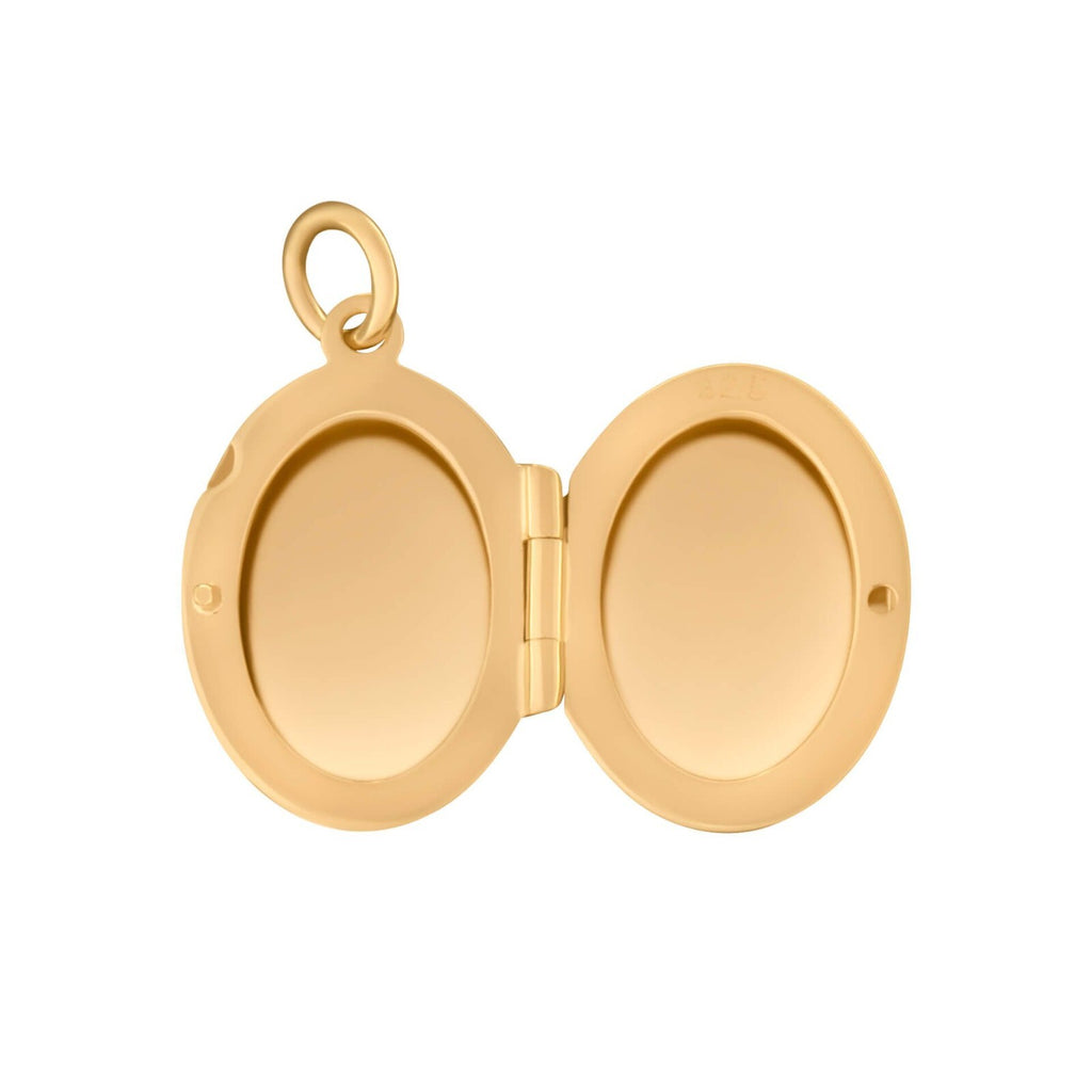 Small Oval Locket Yellow Gold Plated Hallmarked British Made All Chain Lengths