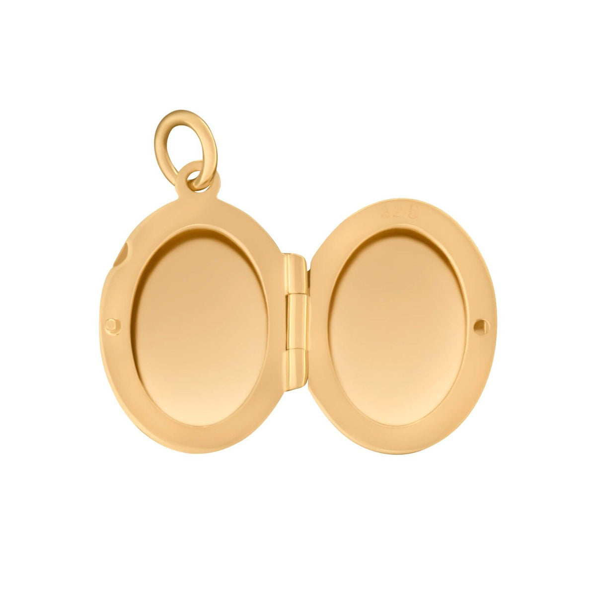 Small Oval Locket Yellow Gold Plated Hallmarked British Made All Chain Lengths
