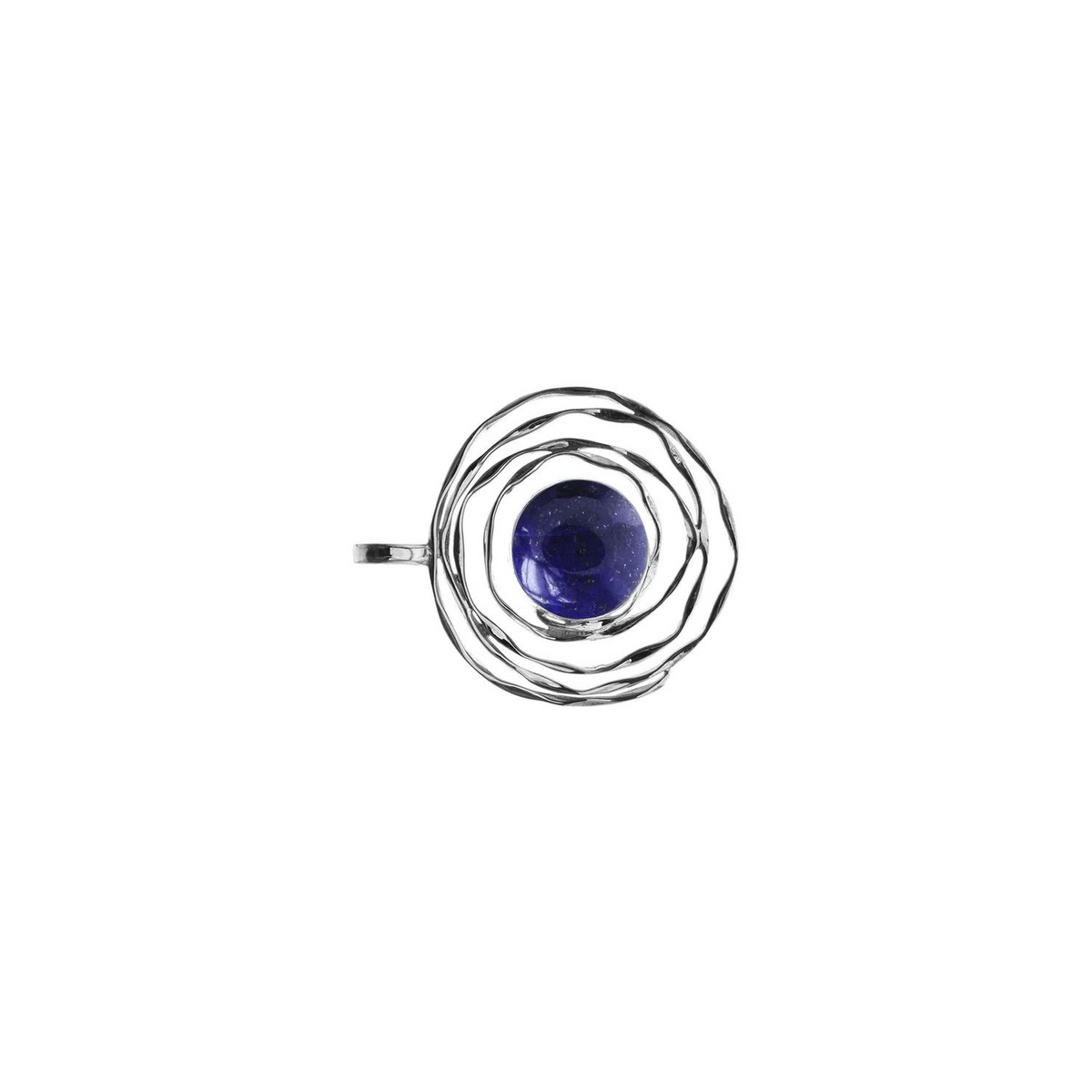Lapis Lazuli Flush Web Pendant Sterling Silver 925 Hallmarked All Chain Lengths
