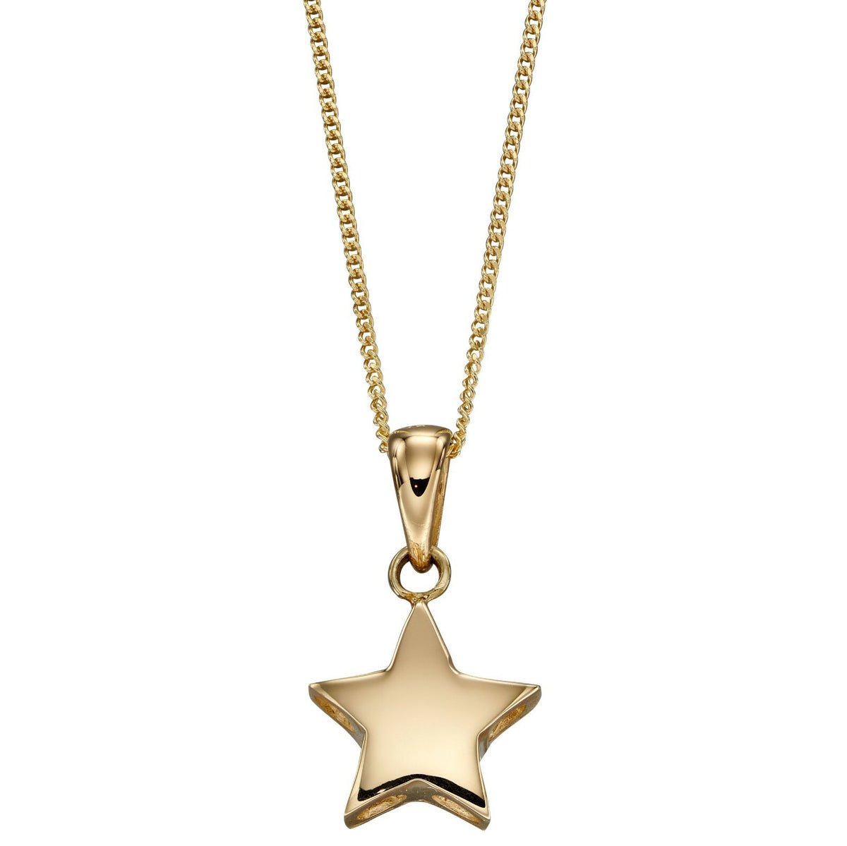 9ct Yellow Gold Star Pendant 375 Hallmarked British Made Brand New