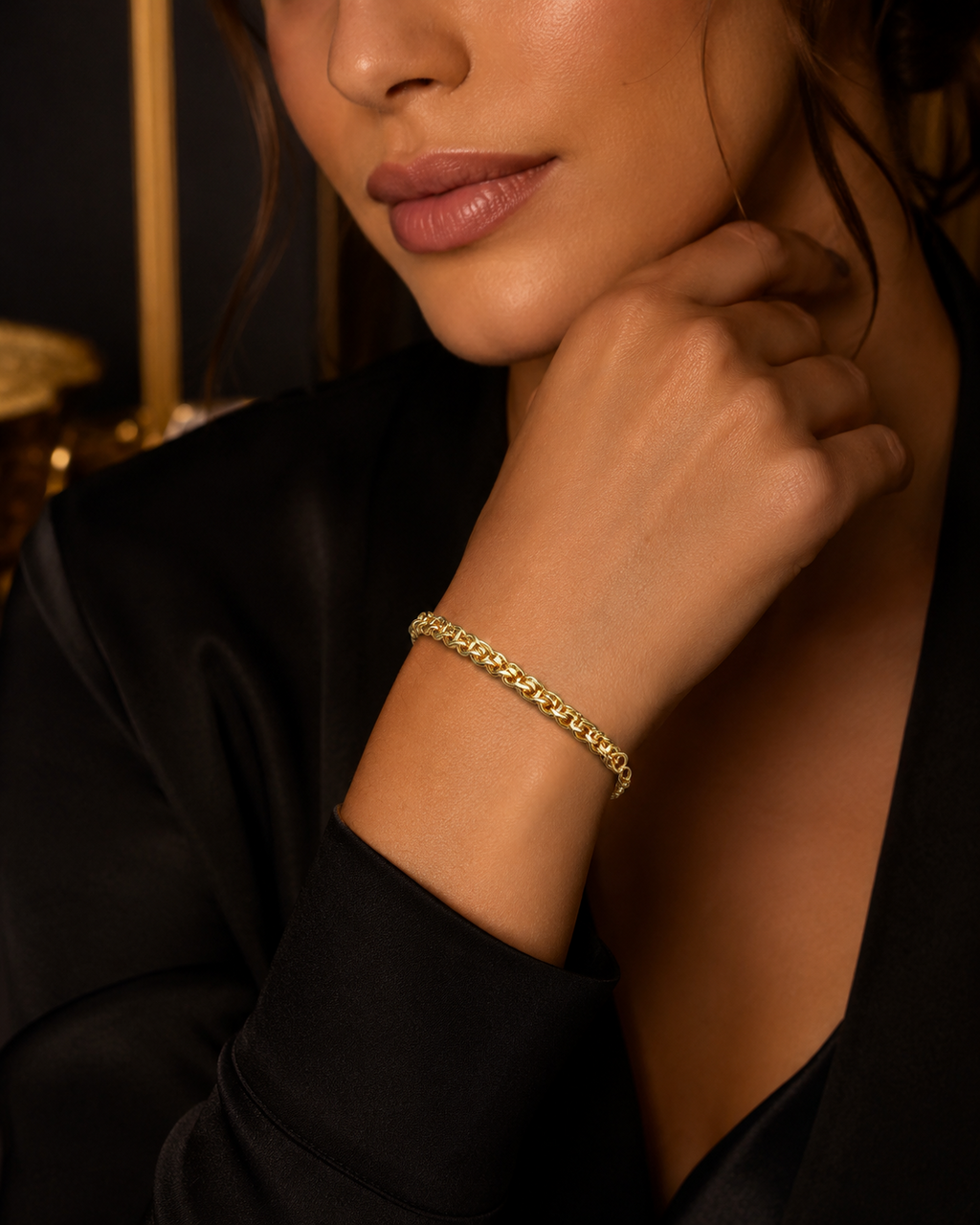 Roller Ball Bracelet 9ct Yellow Gold 375 Hallmarked British Made Brand New