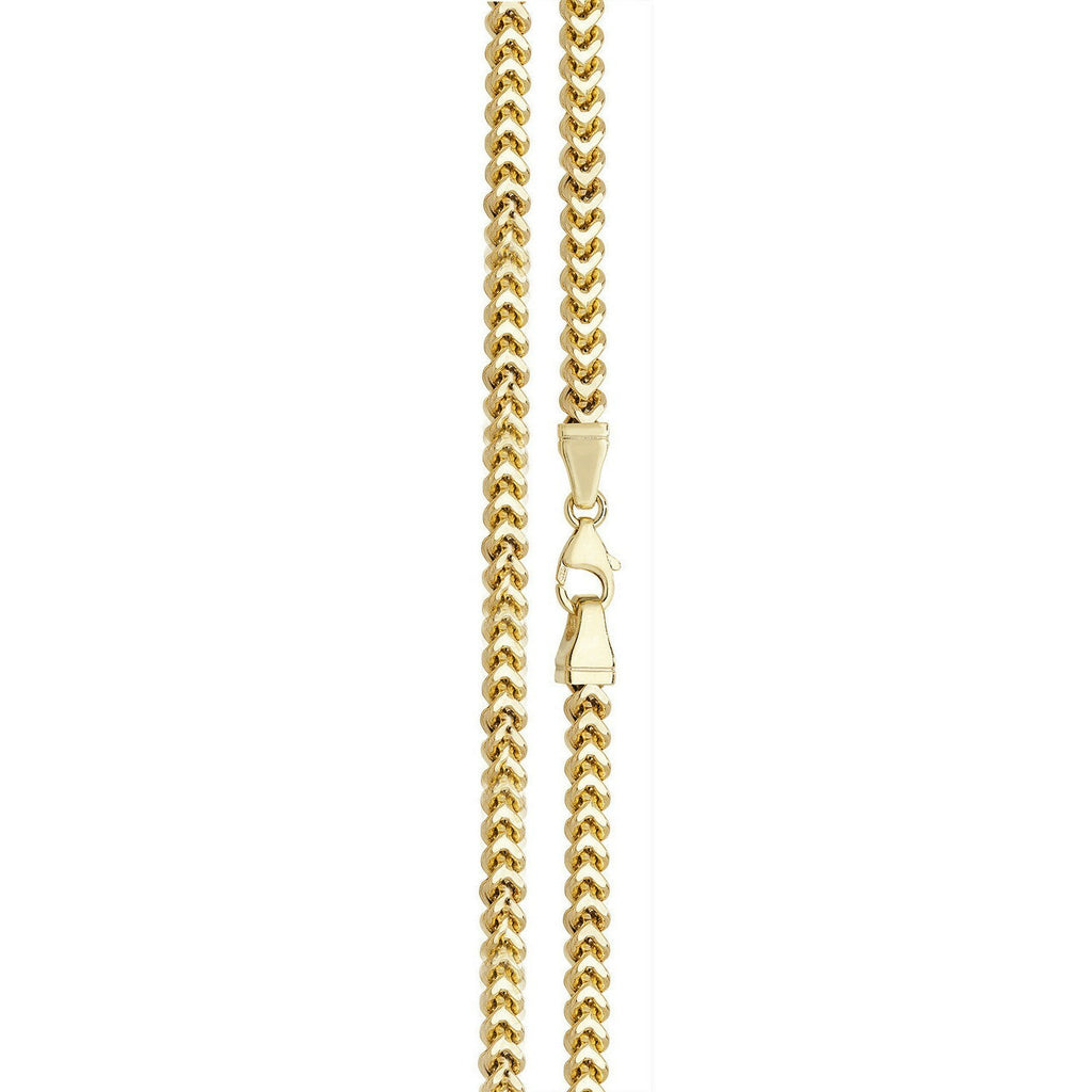 Yellow Gold Square Franco Chain British Made Fully Hallmarked 20" Weight 35g