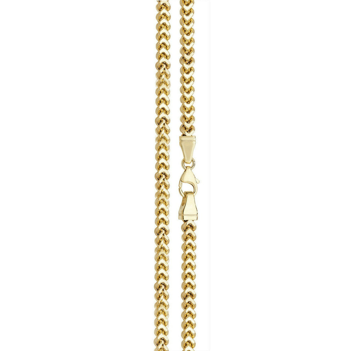 Yellow Gold Square Franco Chain British Made Fully Hallmarked 20" Weight 35g