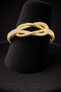 Interlocking Ring 9ct Yellow Gold 375 Hallmarked Sizes J - S British Made