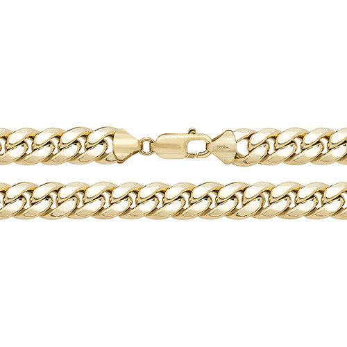 Yellow Gold Cuban Curb Chain British Made Fully Hallmarked 20" Weight 42 grams