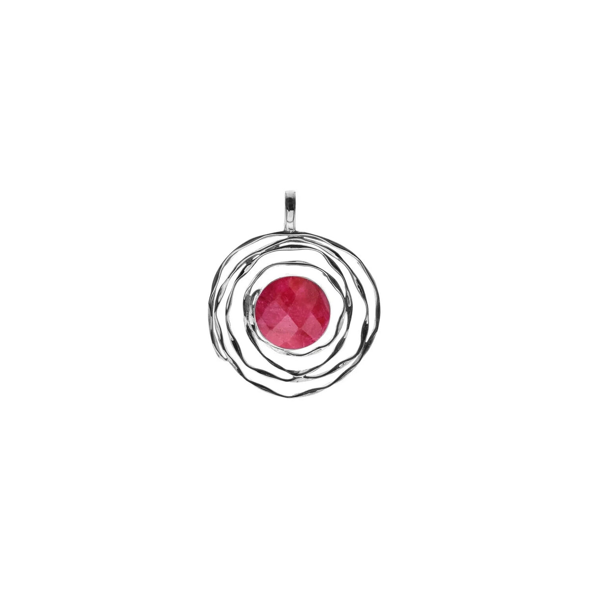 Spiderweb Ruby Pendant Sterling Silver 925 Hallmarked All Chain Lengths