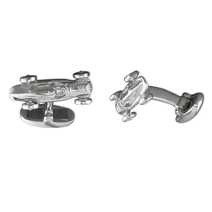 Solid Sterling Silver Classic Race Car Set Men's 925 Hallmarked British Made
