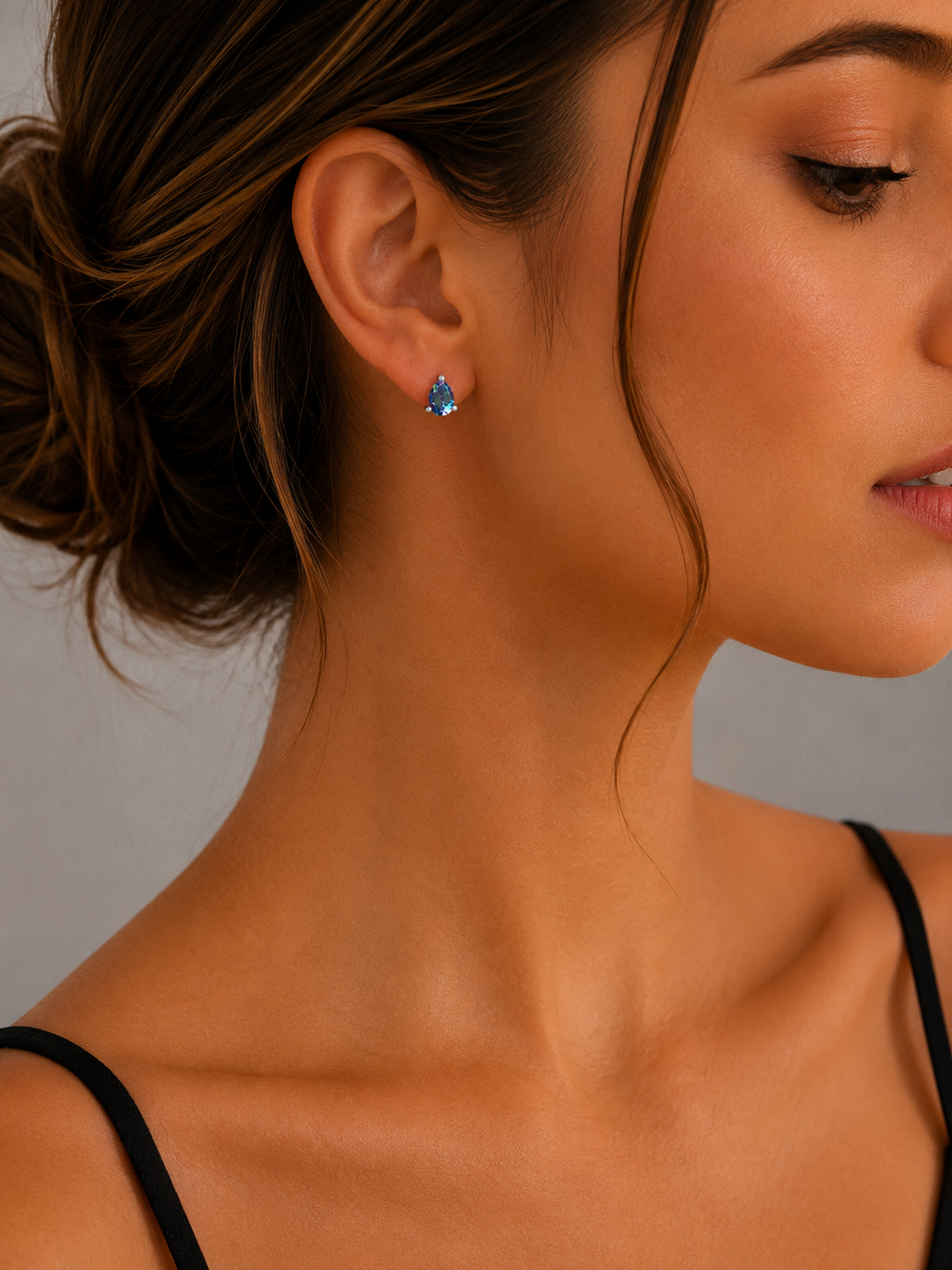 Natural Topaz Teardrop Earrings Sterling Silver 925 Hallmark Brand New Boxed