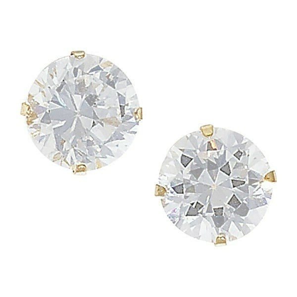 2 Carat Solitaire Stud Earrings 9ct Yellow Gold 375 Hallmarked Brand New Boxed