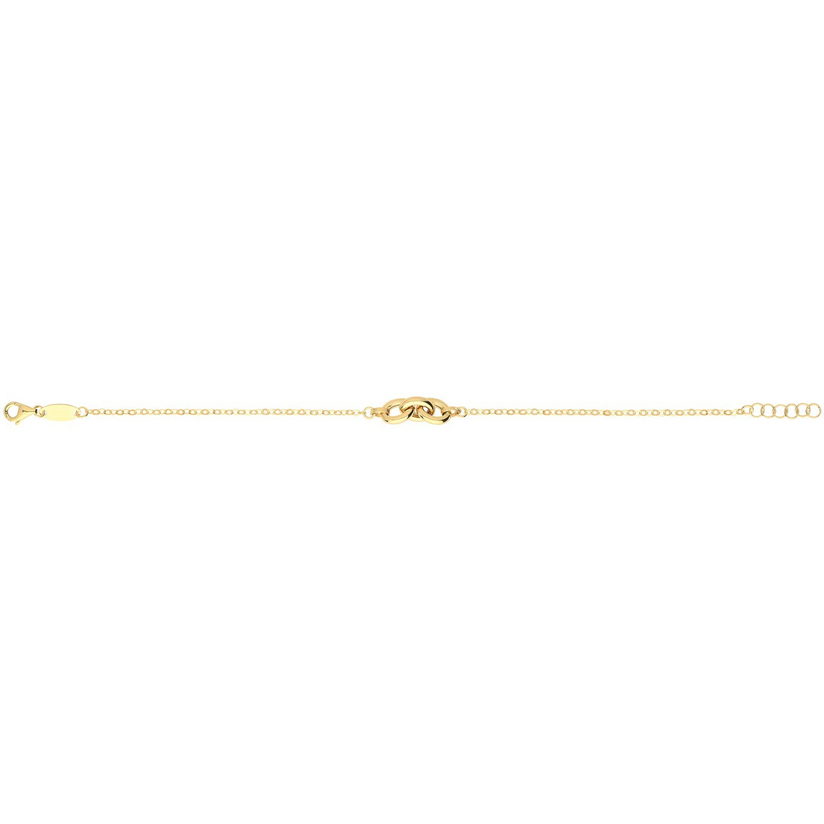 Ladies Love Knot Adjustable Bracelet 9ct Yellow Gold 375 Hallmarked British Made