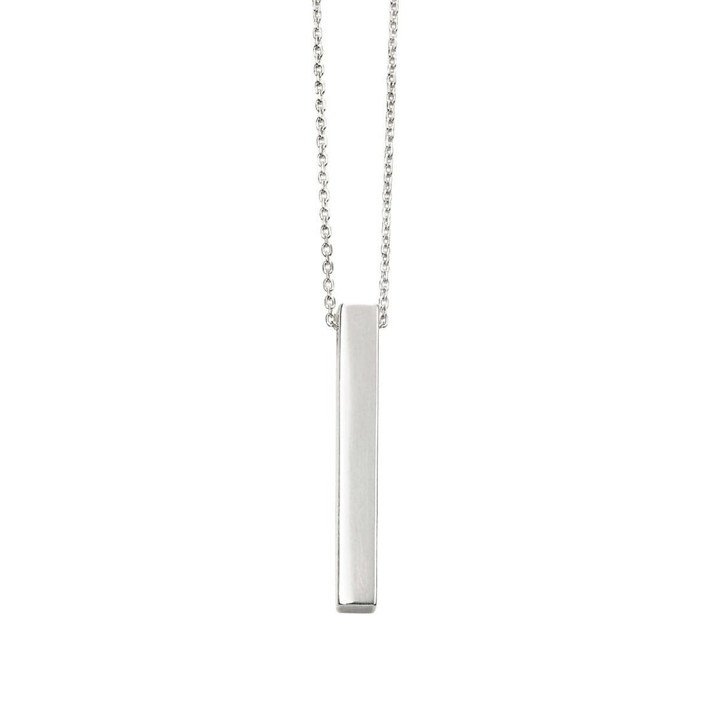 Vertical Bar Necklace Sterling Silver 925 Hallmark British Made Brand New Boxed
