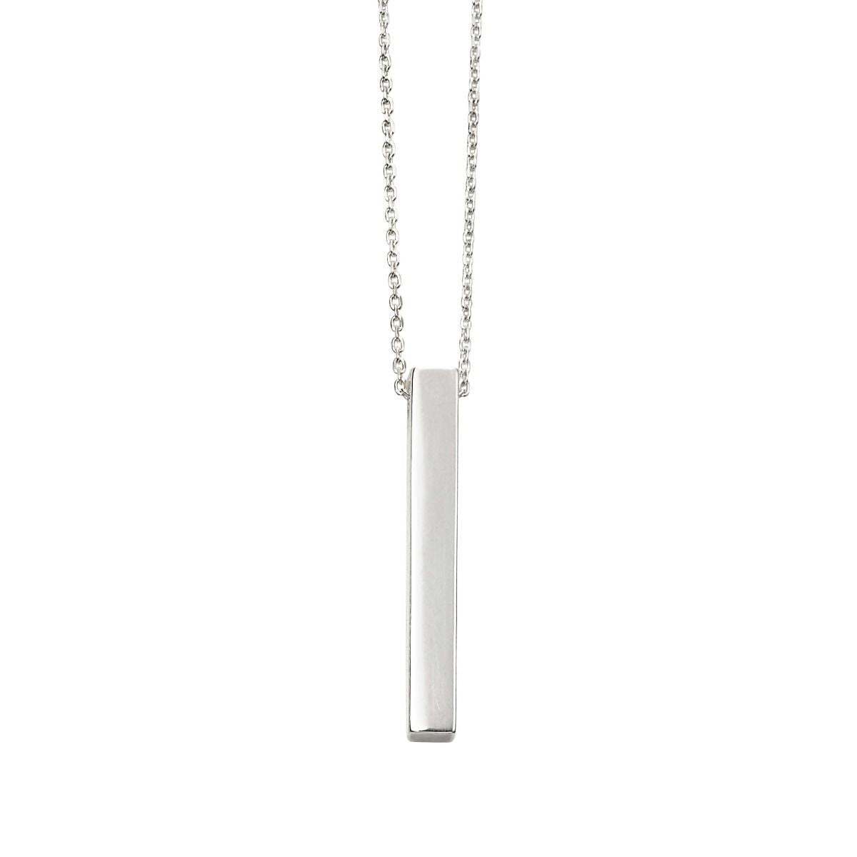 Vertical Bar Necklace Sterling Silver 925 Hallmark British Made Brand New Boxed