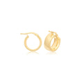 9ct Yellow Gold Chunky Hoop Earrings 375 Hallmark 8mm-20mm Diameter British Made
