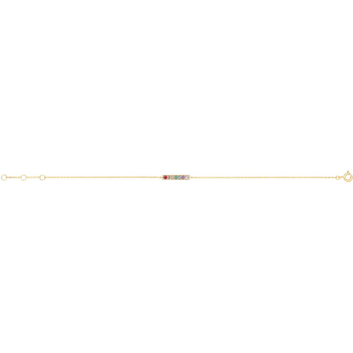 Rainbow Bar Necklace and Bracelet Set 9ct Yellow Gold 375 Hallmarked Brand New