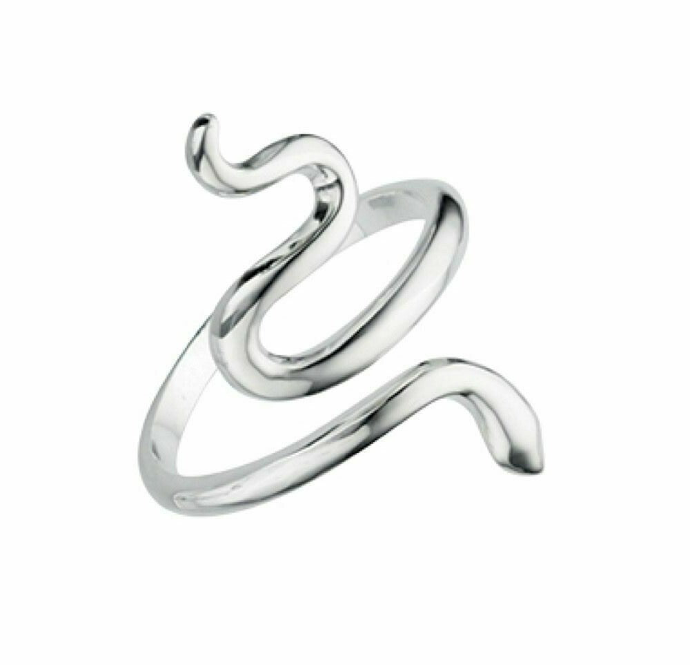Sterling Silver Snake Ring 925 Hallmarked Size K - S British Made
