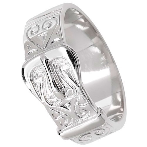 Sterling Silver Gents Buckle Ring 925 Hallmarked Size O- Z British Made
