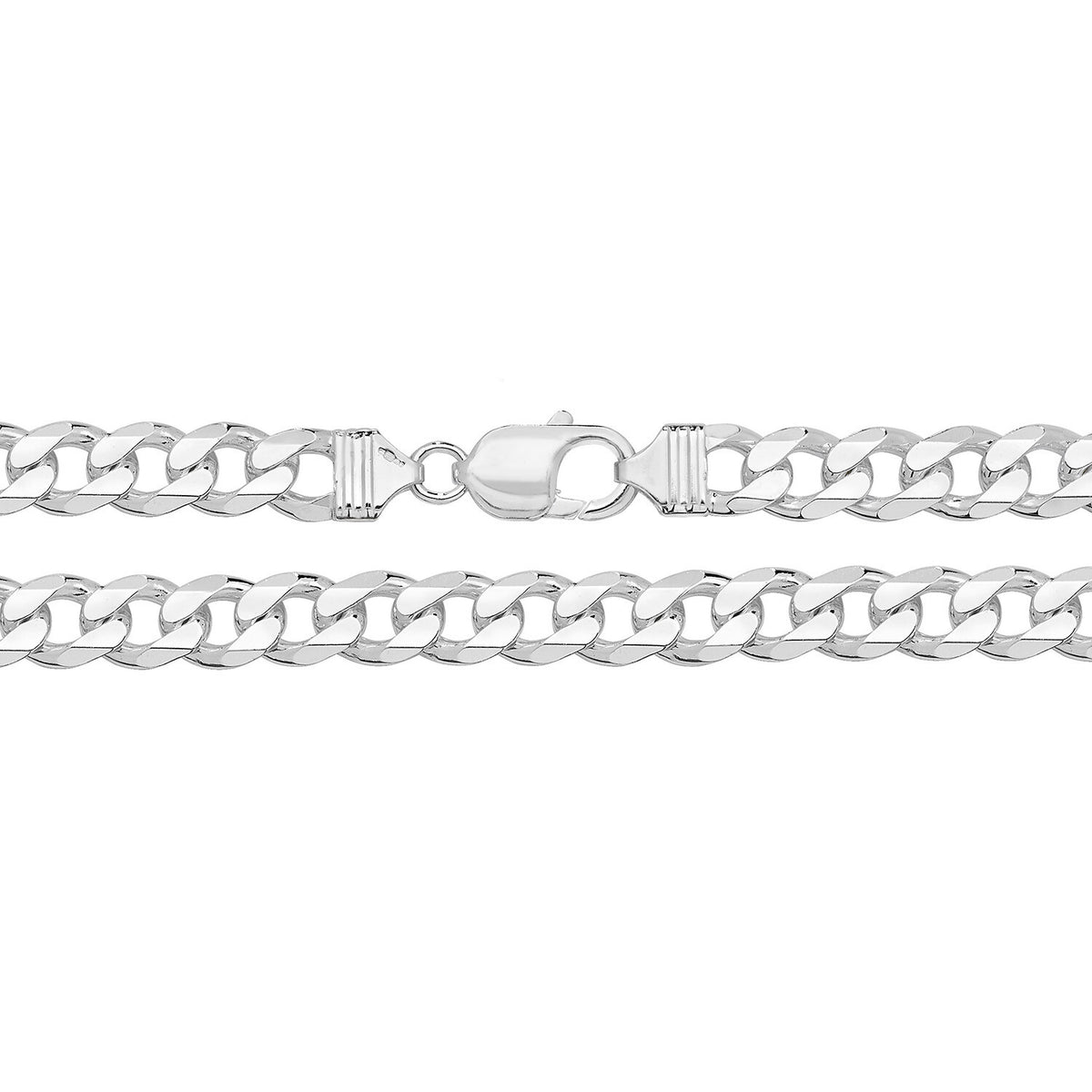 Men's Sterling Silver Bracelet Curb Link British Made 925 Hallmark 8" Weight 31g