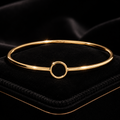 Ringed Slaved Bangle 9ct Rose Gold Plated Hallmarked British Made Brand New