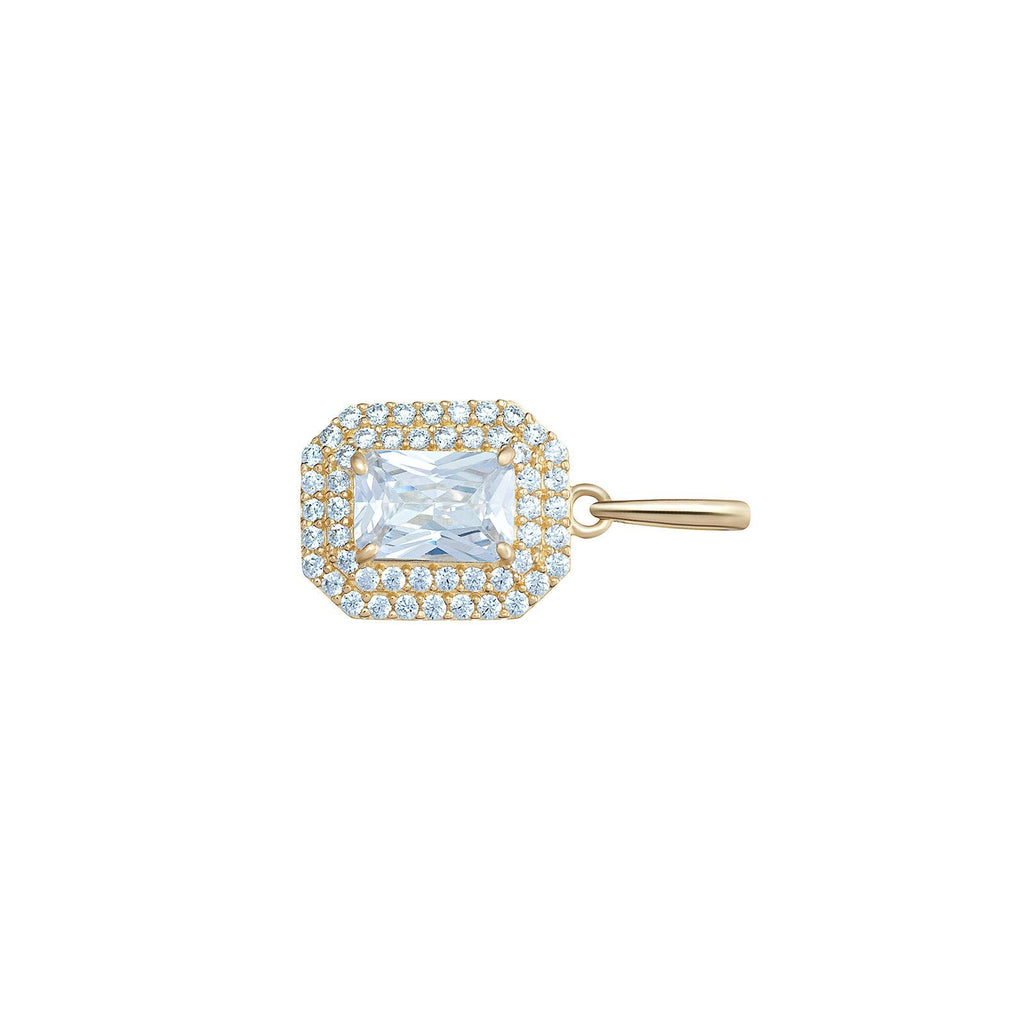Yellow Gold Halo Gemstone Pendant 9ct Hallmarked British Made All Chain Lengths