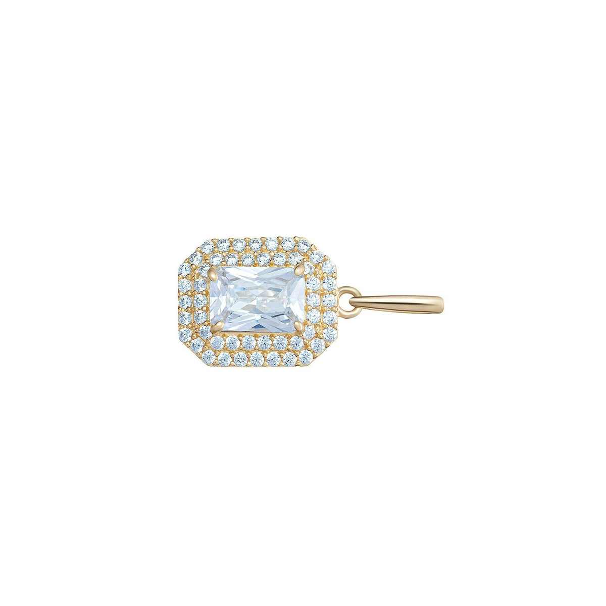 Yellow Gold Halo Gemstone Pendant 9ct Hallmarked British Made All Chain Lengths