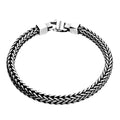Heavy Gents Solid Sterling Silver Herringbone Bracelet British Made 925 Hallmark