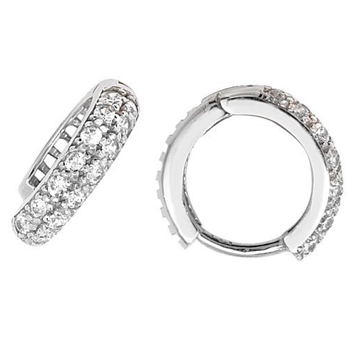 Mens Huggie Hoop Earring Solid 9ct White Gold Gents 375 Hallmarked Brand New