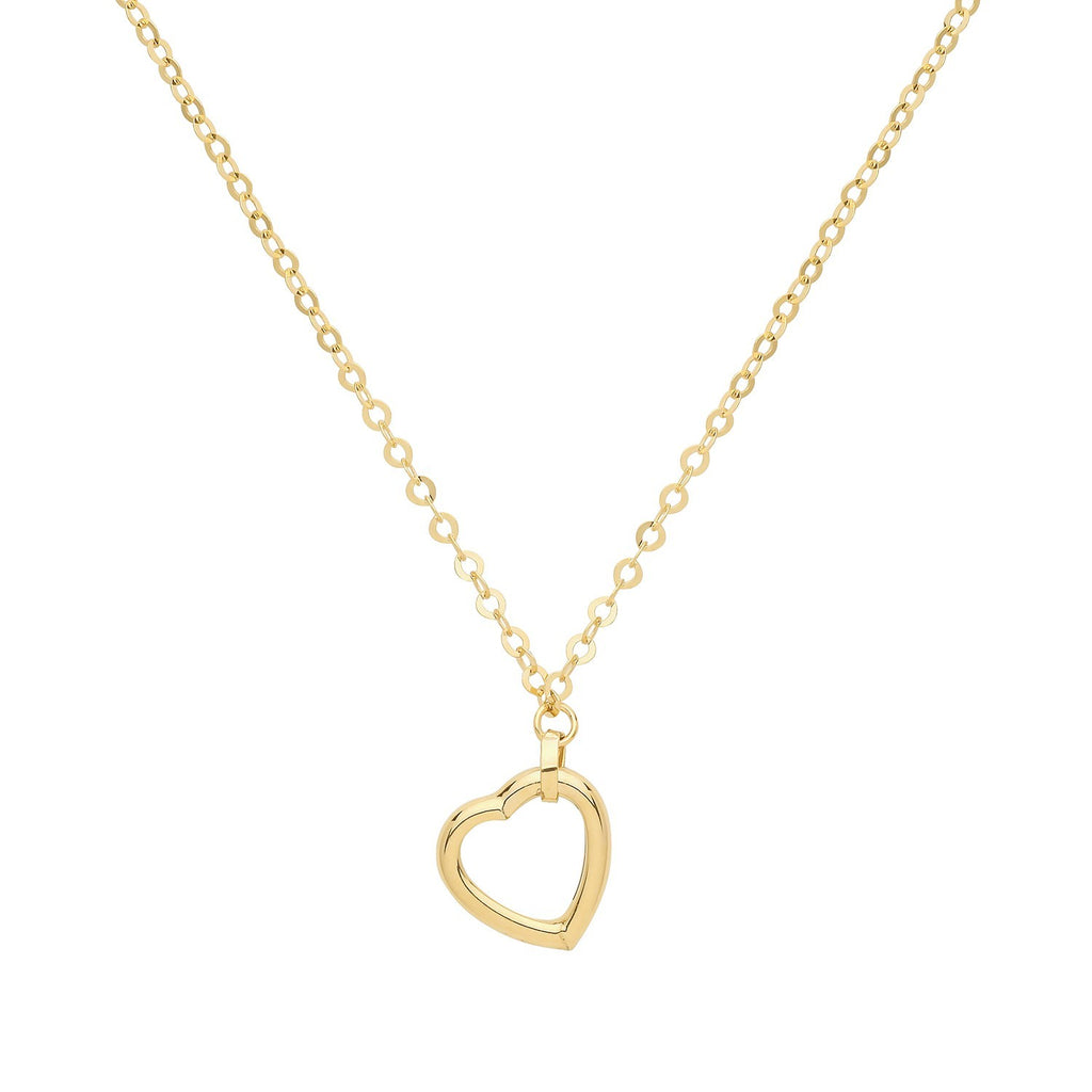 Heart Necklace and Bracelet Set 9ct Yellow Gold 375 Hallmarked British Made