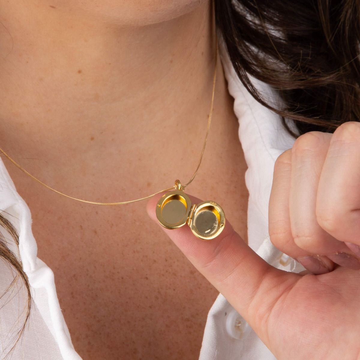 Small Oval Locket Yellow Gold Plated Hallmarked British Made All Chain Lengths