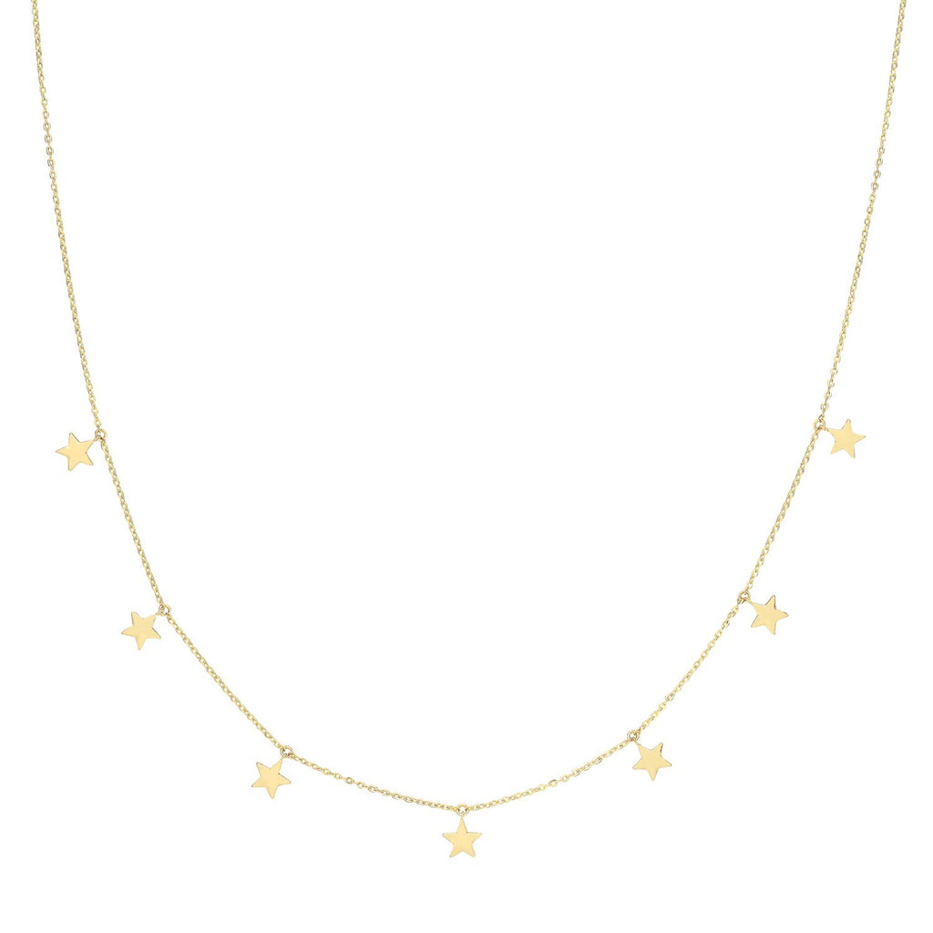 Star Celestial Necklace 9ct Yellow Gold 375 Hallmarked British Made