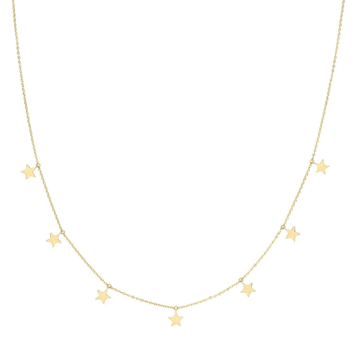 Star Celestial Necklace 9ct Yellow Gold 375 Hallmarked British Made