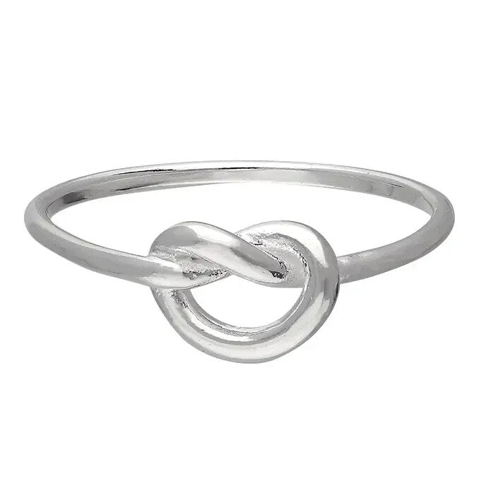 Classic Knot Ring Sterling Silver 925 Hallmarked British Made Size L - R
