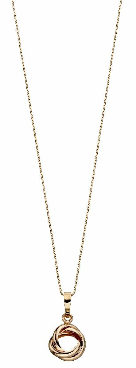Yellow Gold Russian Pendant Twist Knot 375 Hallmarked British Made Brand New