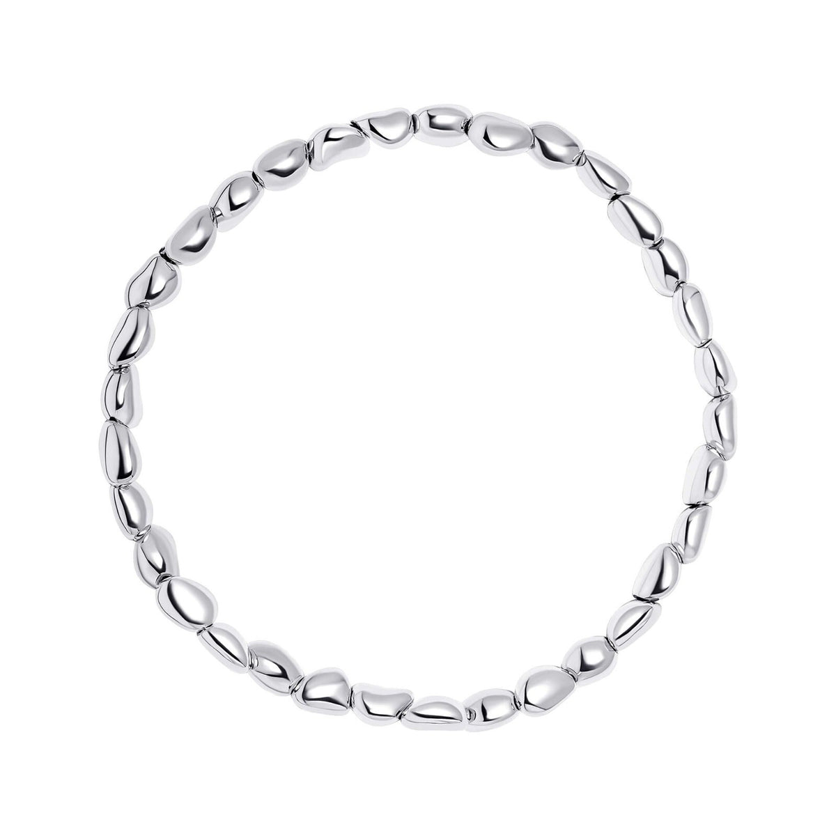 Organic Stretch Bracelet Sterling Silver 925 Hallmarked Brand New Boxed