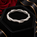 Entwined Eternity Ring Sterling Silver 925 Hallmarked British Made Size L - R
