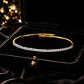 36 Natural Diamond 18ct Yellow Gold Flexible Bangle 375 Hallmarked British Made