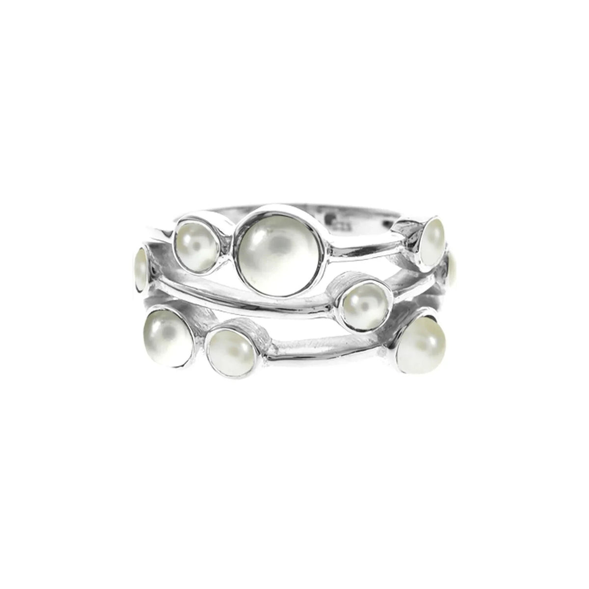 Freshwater 9 Pearl Sterling Silver 925 Hallmarked British Made Size K - T