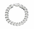 Gents Heavyweight Curb Bracelet Solid Sterling Silver Diamond Cut Hallmark B5110