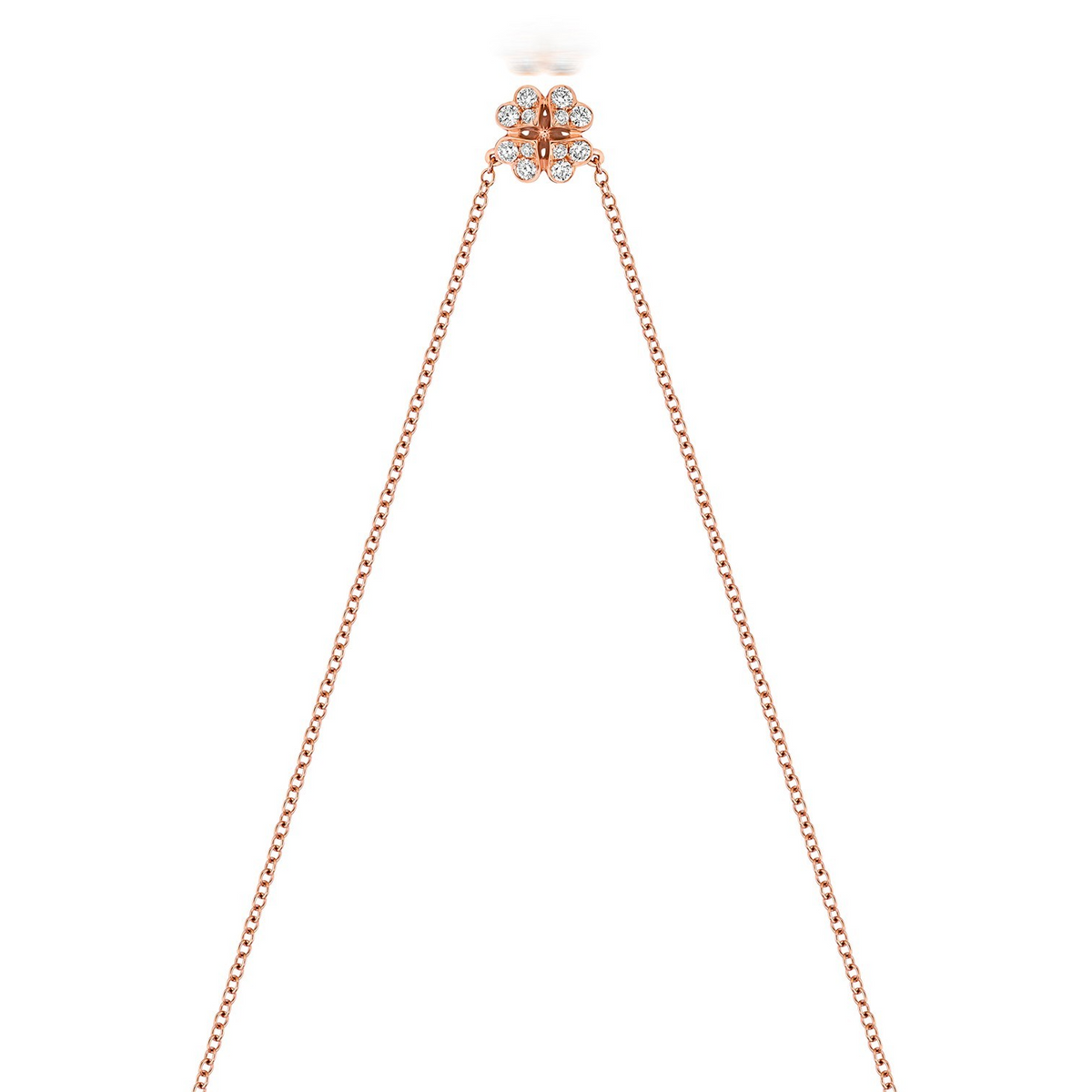 12 Natural Diamond Clover Necklace 18ct Rose Gold Hallmarked British Made