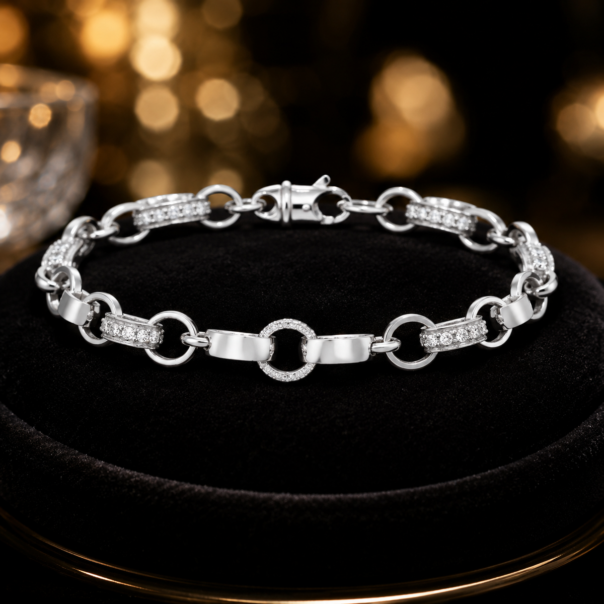 Sterling Silver Belcher Bracelet British Made 925 Hallmarked 8" Weight 45g