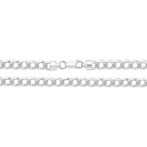 Men's Sterling Silver Bracelet Curb Link British Made 925 Hallmark 8" Weight 10g