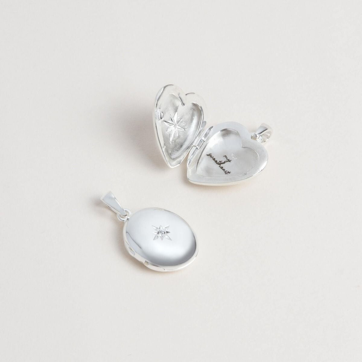 Starburst Oval Locket Gemstone Sterling Silver 925 Hallmarked All Chain Lengths