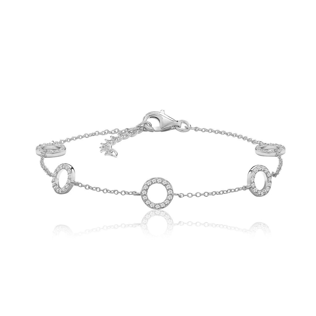 Open Circle Bracelet Sterling Silver 925 Hallmarked Brand New Boxed
