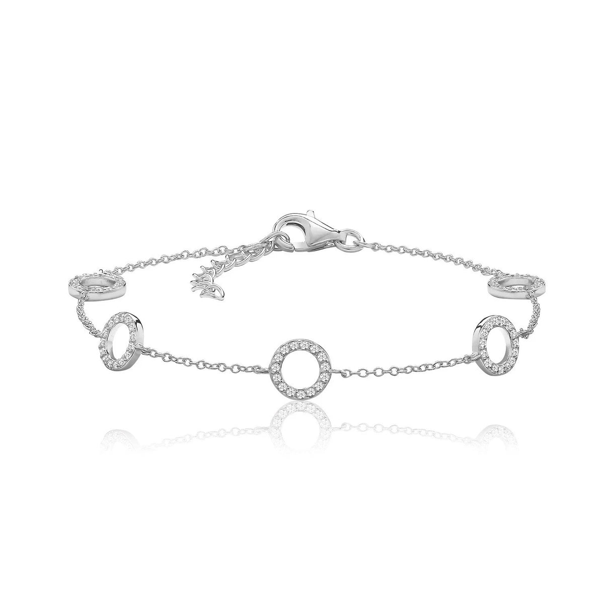 Open Circle Bracelet Sterling Silver 925 Hallmarked Brand New Boxed