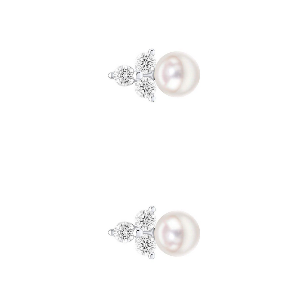 Round Freshwater Pearl Stud Earrings Sterling Silver 925 Hallmarked Brand New
