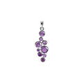 Amethyst Bubble Drop Pendant Sterling Silver 925 Hallmarked All Chain Lengths