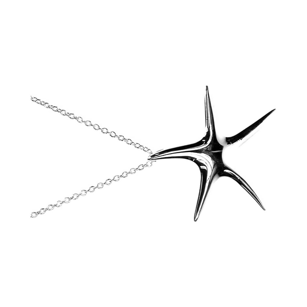 Starfish Necklace Solid Sterling Silver 925 Hallmarked British Made