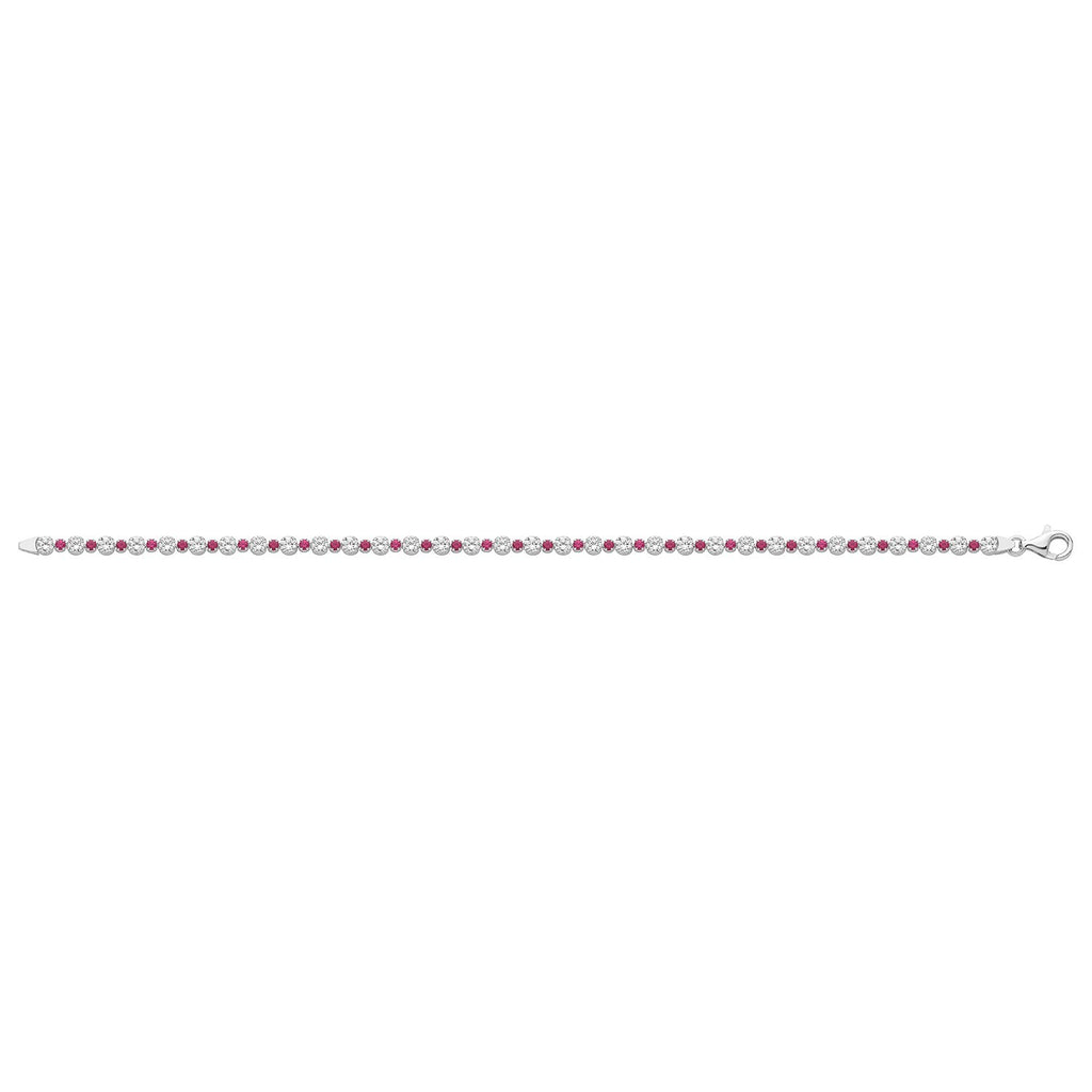 Natural Ruby Tennis Bracelet Sterling Silver 925 Hallmarked Brand New Boxed