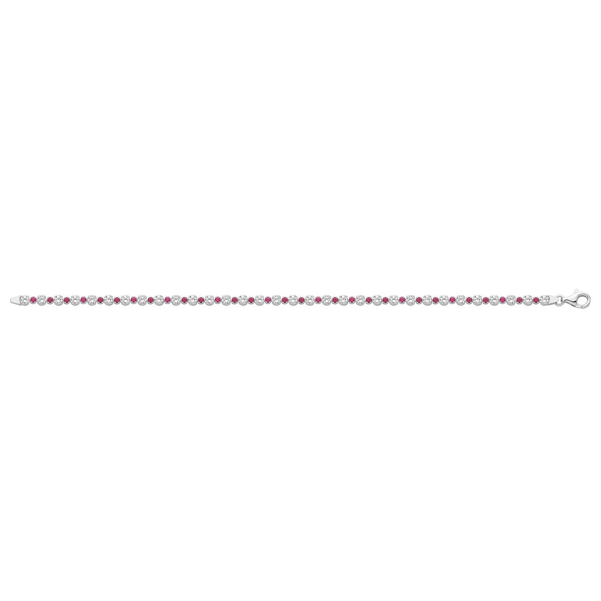 Natural Ruby Tennis Bracelet Sterling Silver 925 Hallmarked Brand New Boxed