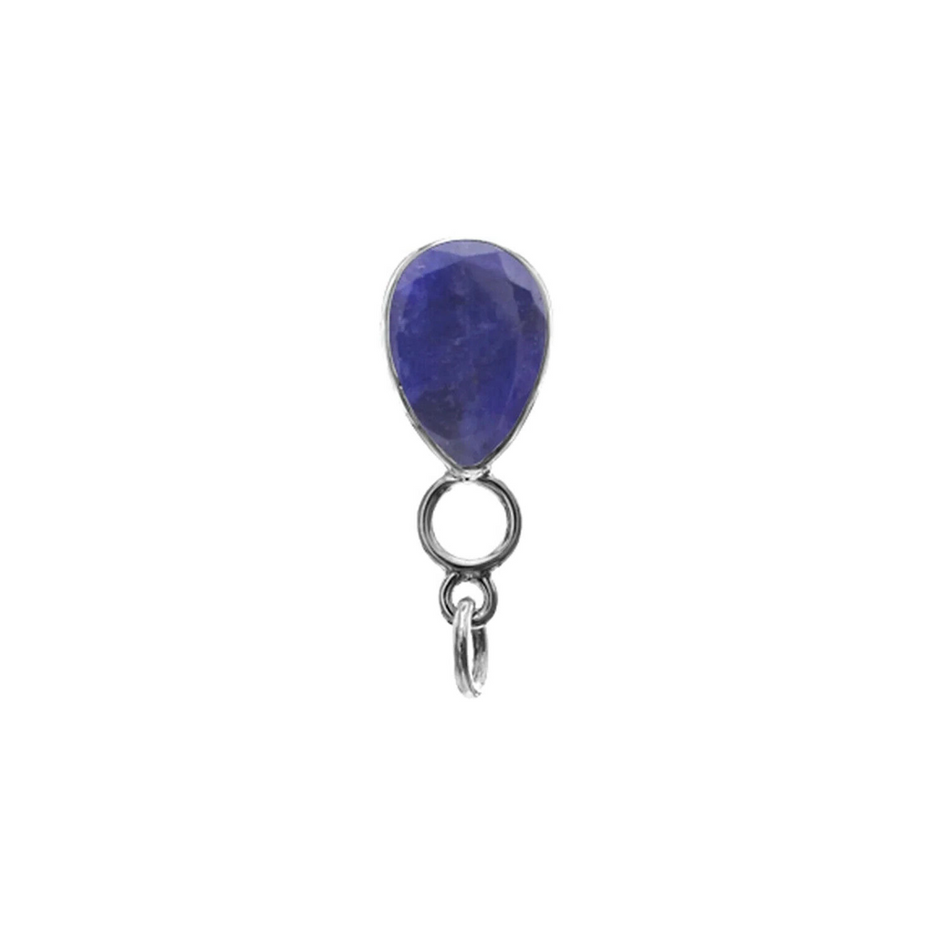 Sapphire Hoop Pendant Sterling Silver 925 Hallmark All Chain Lengths Brand New
